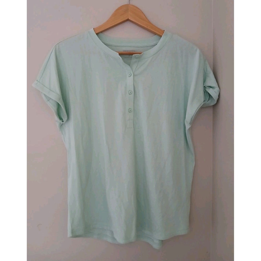 Duluth Trading Lightweight Longtail T Shirt Size Medium S/S Henley Jersey Active